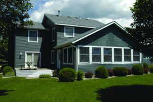 House with duck matte siding